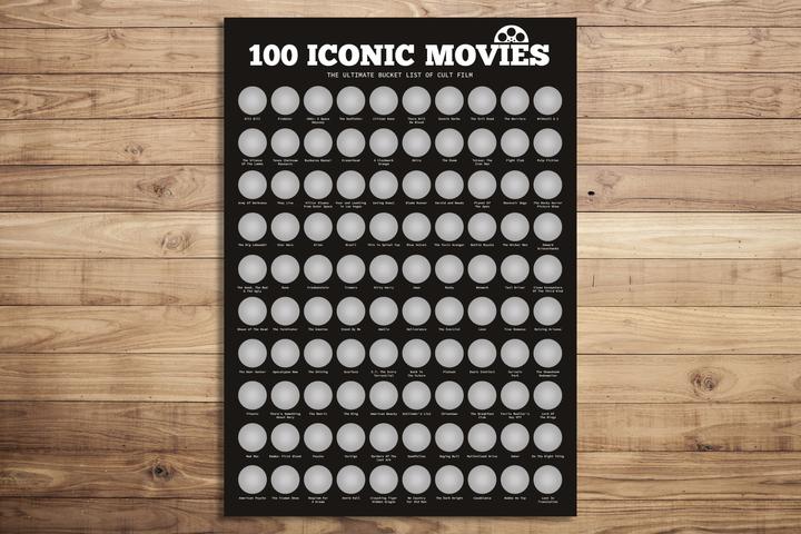 Image du produit Out of the blue 100 films légendaires Poster Scratch off à gratter