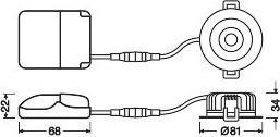 Actual product image Ledvance LED SPOT AIR FIX Recessed luminaire 8W 3000K IP44 dimmable 90Ra 4058075799929 (510 lm)