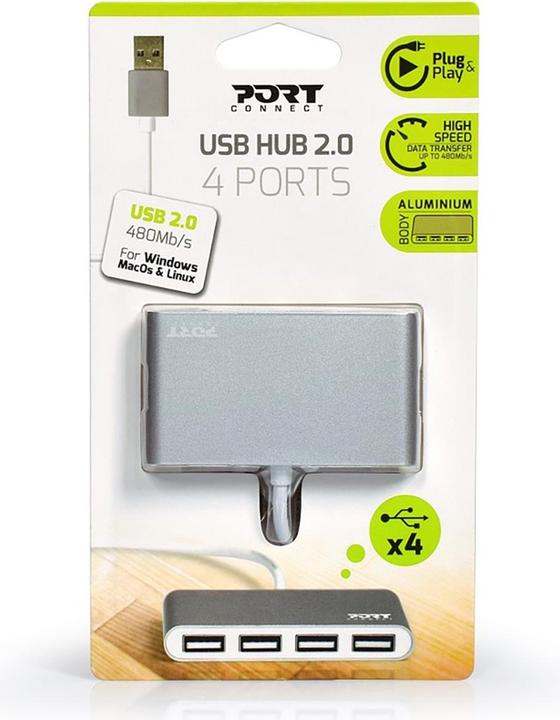 Actual product image Port Designs USB Hub 4 S 2.0 (USB-A, 4 Ports)
