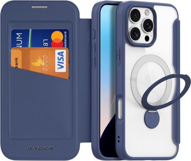 Actual product image Dux Ducis Skin X Pro 360° Ring Stand Series leather case (Apple iPhone 16 Pro Max)