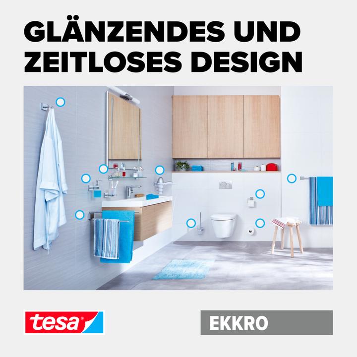 Immagine prodotto tesa Porta rotolo di carta igienica EKKRO con soluzione adesiva senza foratura