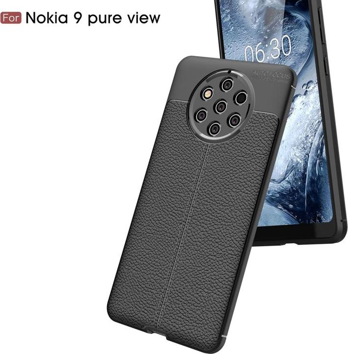Actual product image Screenguard Nokia 9 PureView Cover Leather Design TPU Cover (Nokia 9 PureView)