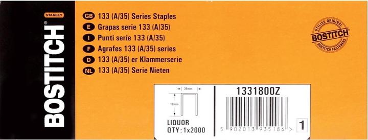 Produktbild Bostitch Karton Klammern 18 mm Liquor 2000 Stk. für DSA-3522-E / DS-3519-E / DSA-3519-E / DSA3522-E (2000 x)