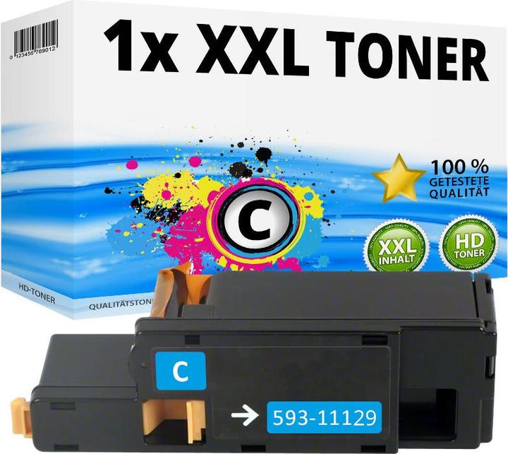 Image du produit Druckfuxx 1x XXL TONER für DELL C1660W 593-11129 DWGCP PATRONE KARTUSCHE CYAN B