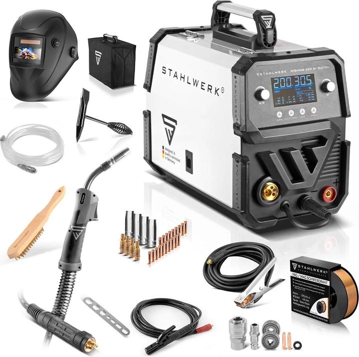 Produktbild Stahlwerk Schweissgerät MIG MAG 200 ST Digital IGBT Vollausstattung mit 200 A
