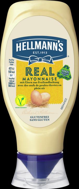 Actual product image Hellmann's Real Mayonnaise Squeezer Bottle, Free Range Eggs, Mayo for Burgers, Fries & Sandwiches (430 g)