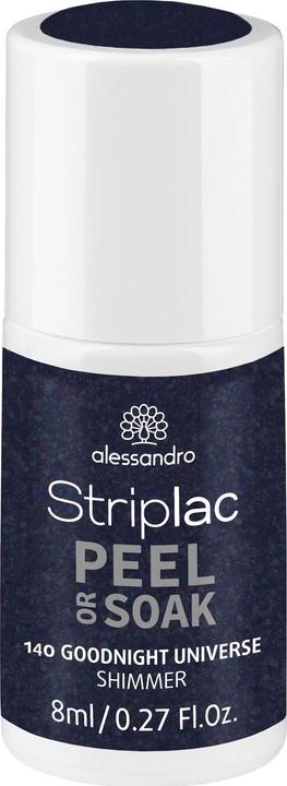 Produktbild Alessandro Striplac Peel or Soak Good Night Universe 8 ml (Glitter, Grau, Schwarz, Abziehbarer Nagellack)