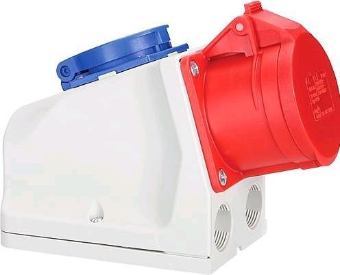 Actual product image PCE CEE Wall socket Combo 16A 400V IP44 9215-6