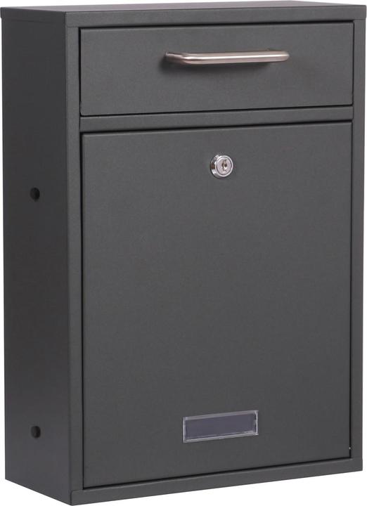 Produktbild Wiltec Briefkasten V52 Postkasten gross Namensschild 2 Schlüssel Stahl