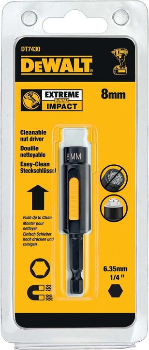 Image du produit DeWalt DT7430QZ Clé à douille mag. 1/4pouce 8x6,35mm (6,35 mm)