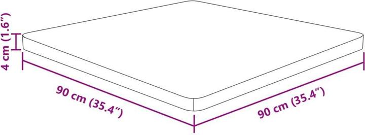 Actual product image VidaXL Kathrin (90 x 90 x 4 cm)