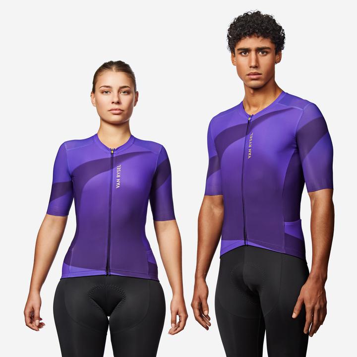 Actual product image Van rysel Rennrad Radtrikot kurzarm Sommer Unisex Racer 2 lila (M)