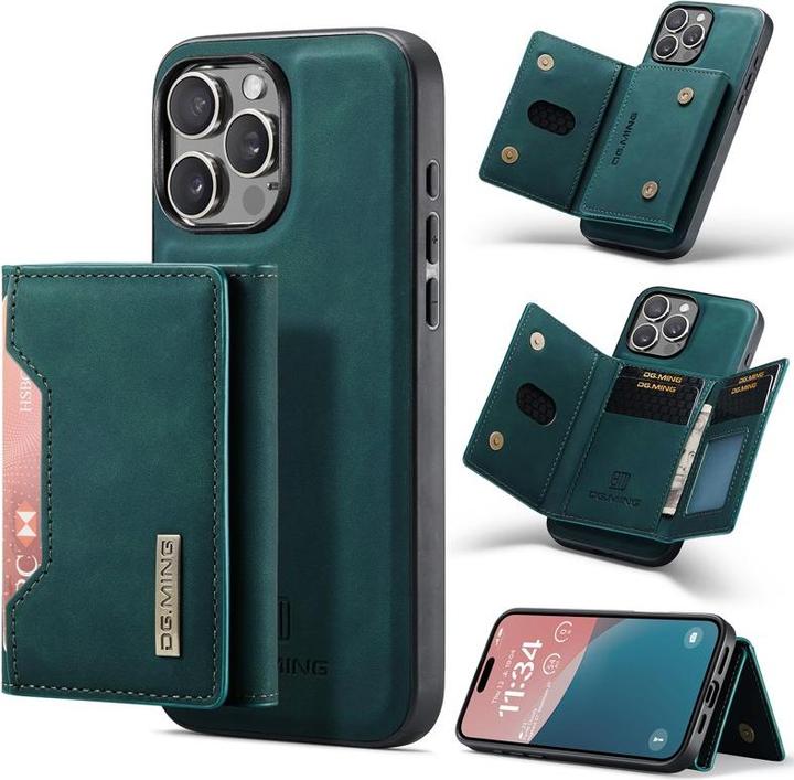 Produktbild Dg.Ming iPhone 11 - Etui, Leder-Optik, Kartenfach & Magnetverschluss, Grün (Apple iPhone 11)