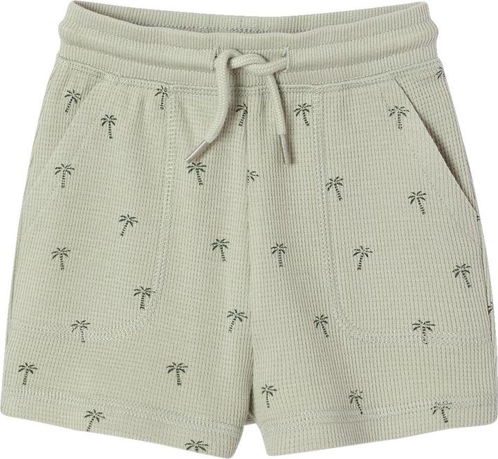 Vertbaudet Bio-Kollektion: Baby Shorts aus Waffelpikee mit Palmen