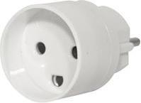 Produktbild Konjac Sponge Hybridstecker-Adapter Schuko-DK Erde weiss