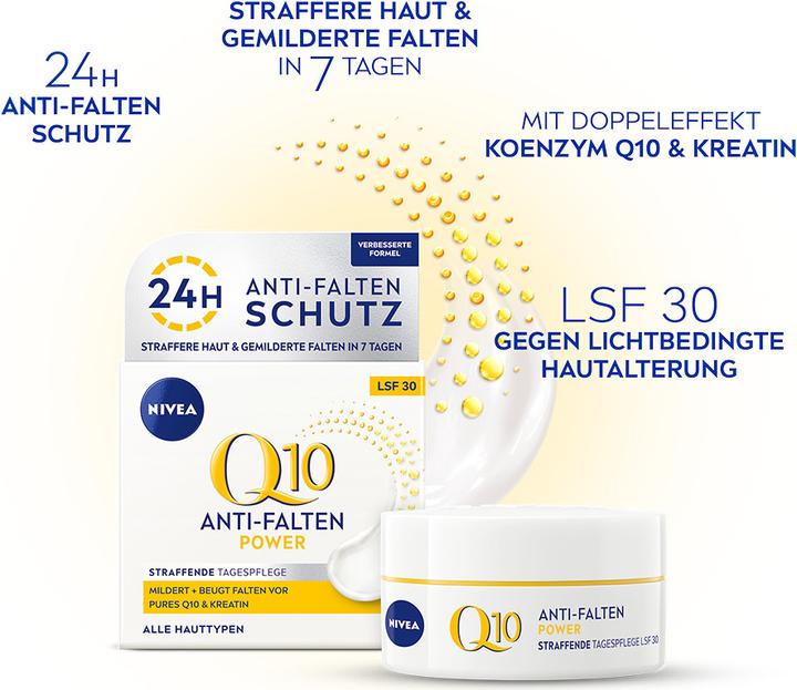 Produktbild NIVEA Q10 Power Anti-Falten Straffende Tagescreme (50 ml, Tagescreme, SPF 30)