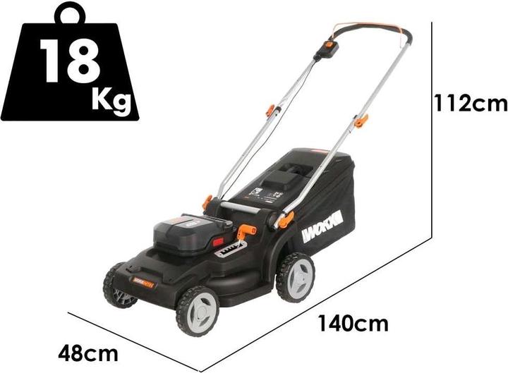 Productafbeelding Worx Akku-Rasenmäher WG745E (Oplaadbare batterij)