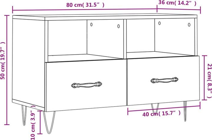 Actual product image VidaXL Jayce (80 x 36 x 50 cm)