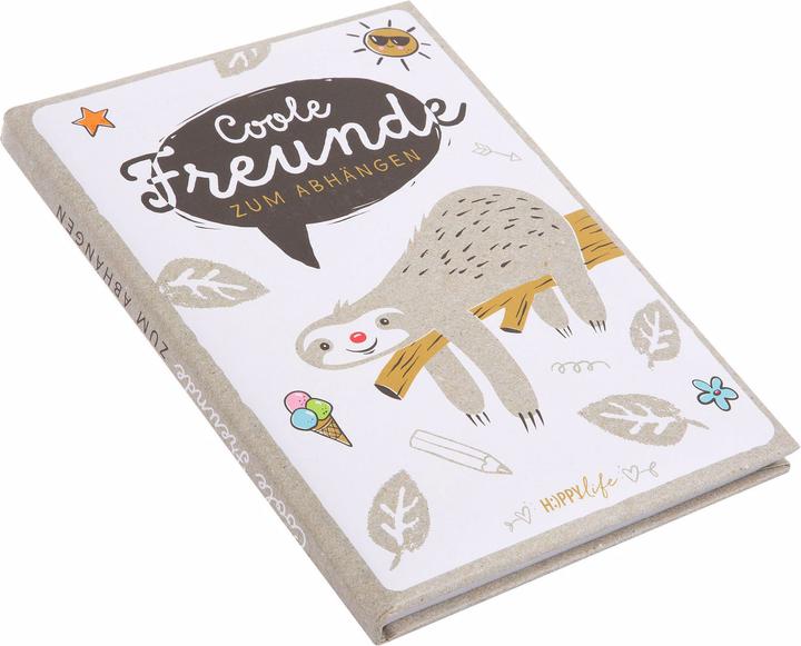 Image du produit Goldbuch Livre d'amis Happylife Sloth (A5, À rayures, Couverture rigide)