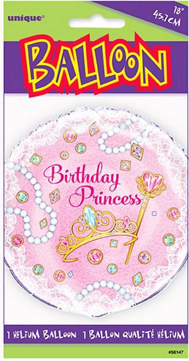 Immagine prodotto Unique Party - Palloncino tondo da 46 cm rosa con scritta Birthday Princess
