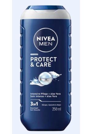 Actual product image NIVEA Protect & Care shower gel (250 ml)
