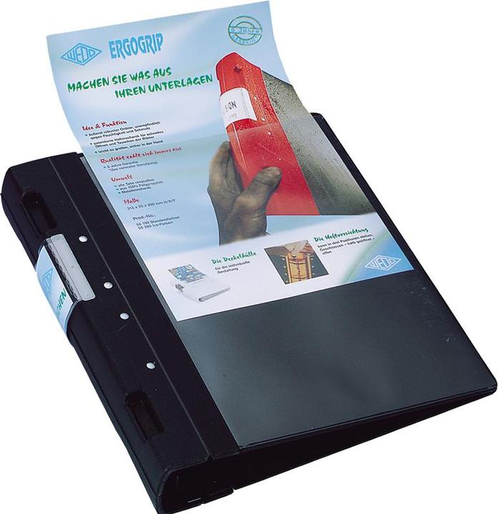 Image du produit Wedo Chemise de présentation ERGOGRIP, 56 mm, noir DIN A4, hauteur de remplissage : 50 mm, mécanisme à 4 (A4, 56 mm, 1 pièce(s))