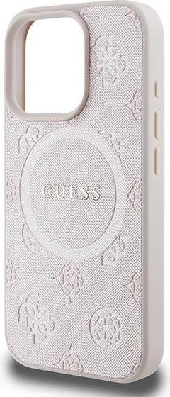 Image du produit Guess GUHMP16LPSAPSMEP iPhone 16 Pro różowy/pink HC MagSafe Safiano Peony Classic Logo (Apple iPhone 16 Pro)
