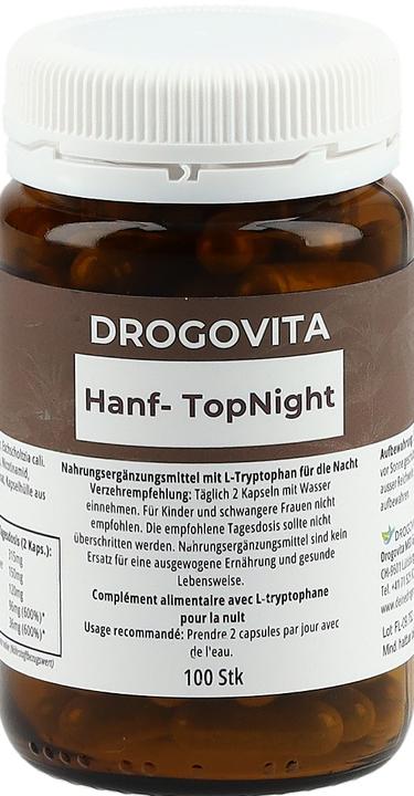 Nährwerte und Zutaten Drogovita Hanf TopNight Kaps (100 Stück, Kapseln, 145 g)