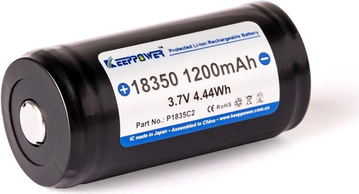 Actual product image Keeppower 18350 (1 pcs., 18350, 1200 mAh)