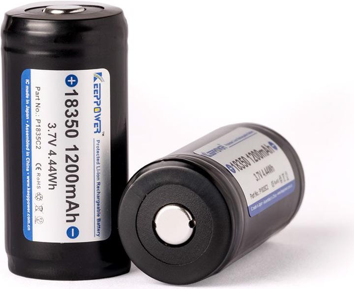Actual product image Keeppower 18350 (1 pcs., 18350, 1200 mAh)