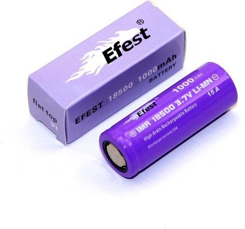 Actual product image Efest Battery Purple IMR18500 unprotected (18500, 1000 mAh)