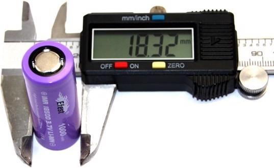 Actual product image Efest Battery Purple IMR18500 unprotected (18500, 1000 mAh)