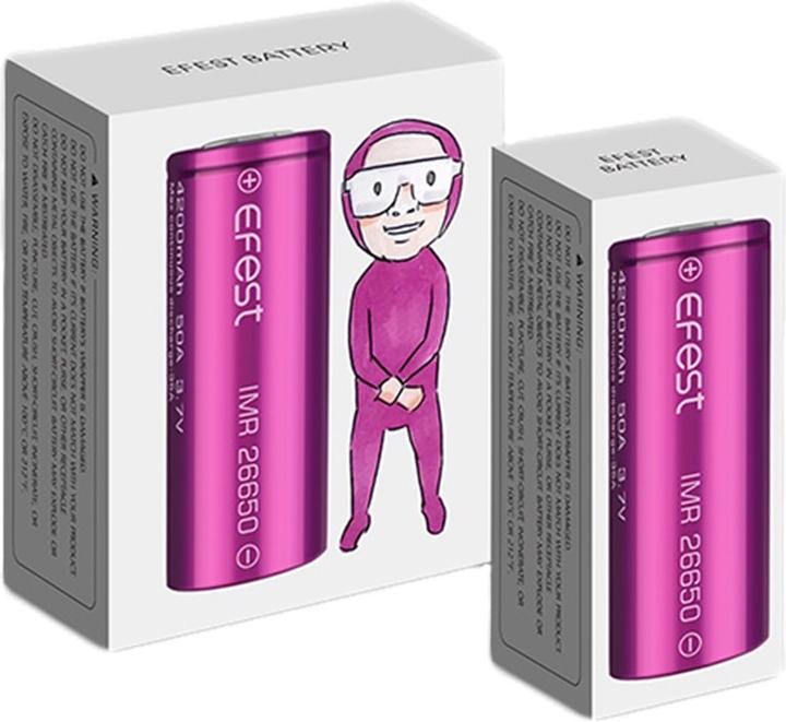 Actual product image Efest Battery Purple IMR26650 (High Drain) (1 pcs., 26650, 4200 mAh)