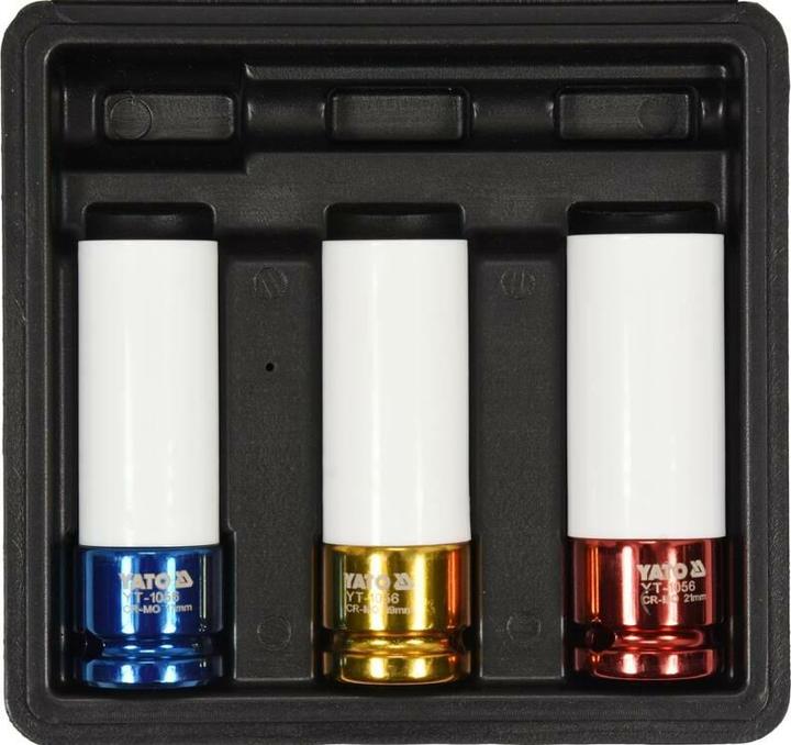 Actual product image Yato Profi Kraft 1/2" Steckschlüsselsatz für Alufelgen YT-1056 Schoneinsätze (1/2")