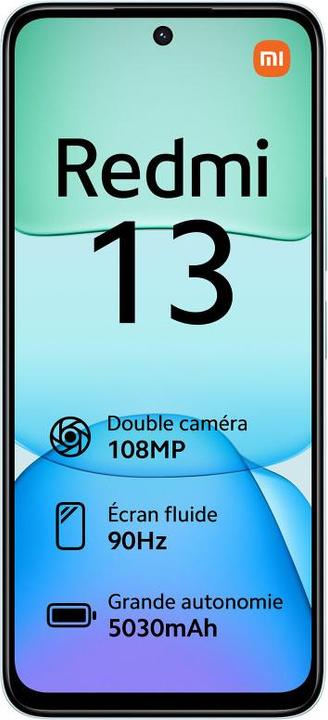 Image du produit Xiaomi Redmi 13 (256 Go, Ocean Blue, 6.79", Double SIM hybride, 108 Mpx, 4G)