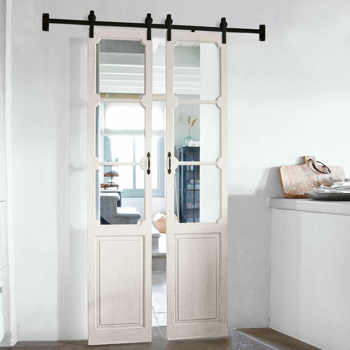 Actual product image Loberon Double sliding door Tibout antique cream