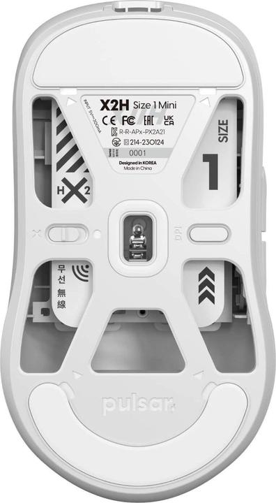 Actual product image Pulsar Gaming Gears X2H Mini White - Muis (Cable, Wireless)