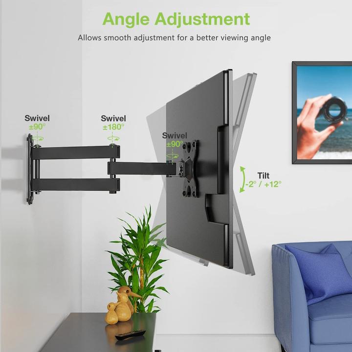 Actual product image Techly Bracket for LCD TV - Black - Screen size: 33-76.2 cm (13"-30") (Wall, 30", 15 kg)