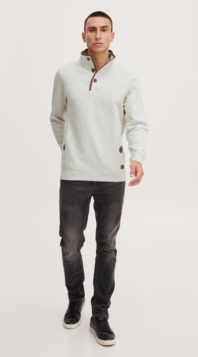 Actual product image Blend Achlias Men's Sweatshirt Sweat Shirt Jumper With High-Neck Buttons And Pockets (XL)