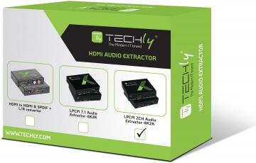 Image du produit Techly Extracteur audio HDMI vers LPCM 2CH 3D (0.08 m, HDMI)