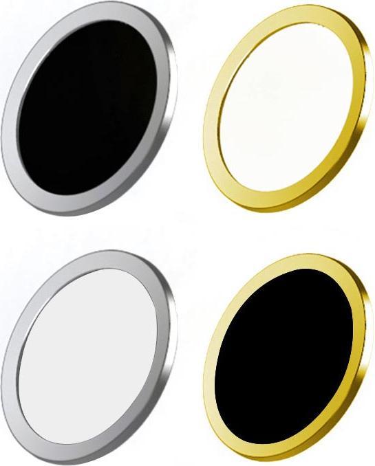 Produktbild Hermex Apple iPad Mini 4 Schutzknopf Home Button Touch ID silber schwarz (1 Stück, IPad Mini 4, iPhone SE, iPad Air 2, iPhone 5S)