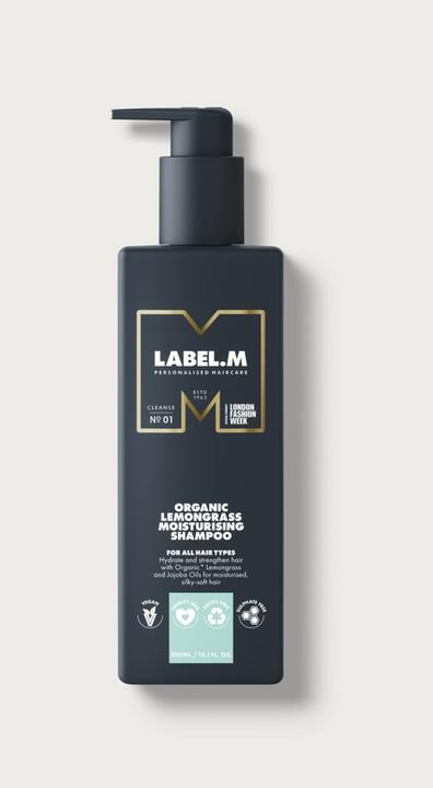 Actual product image Label.M Organic Lemongrass Moisturising Shampoo 300 ml (300 ml, Liquid shampoo)