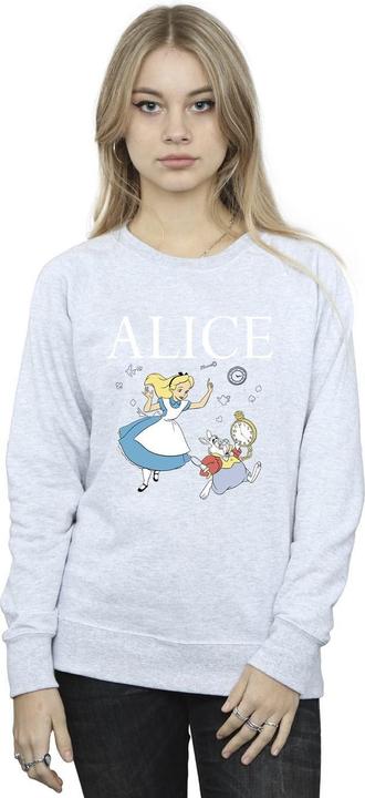 Actual product image Disney Womens/Ladies Alice In Wonderland Follow The Rabbit Sweatshirt (XL)