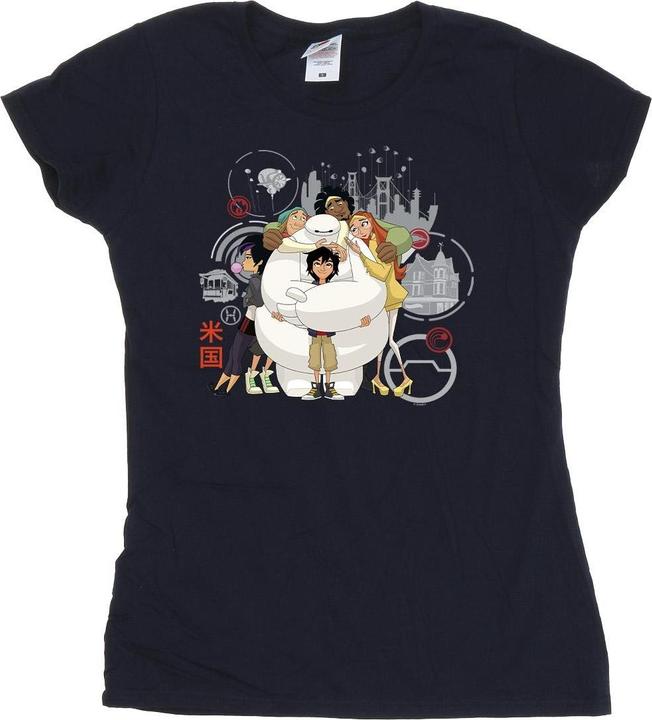 Actual product image Disney Womens/Ladies Big Hero 6 Baymax Group Hug Cotton T-Shirt (S)