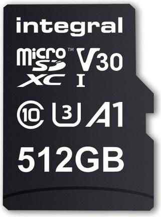 Actual product image PREMIUM HIGH SPEED MICROSDHC/XC V30 UHS-I U3 MicroSD (512 GB, microSDXC, U3, UHS-I)