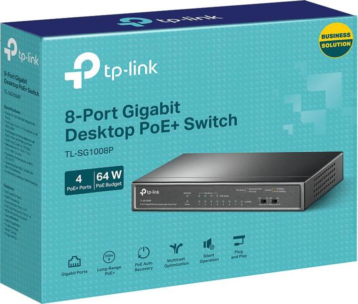 Produktbild TP-Link Tl-Sg1008p (8 Ports)