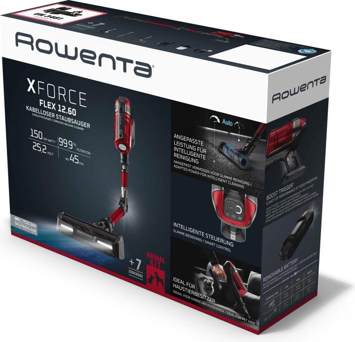 Immagine prodotto Rowenta X-Force Flex 12.60 RH98A9WO Aspirapolvere rosso grigio senza sacco