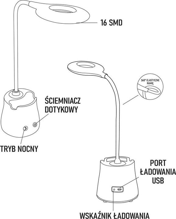 Produktbild Montiss Tischlampe weiss (MT043)