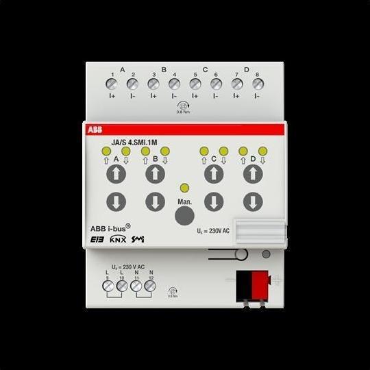 Produktbild ABB JA/S4.SMI.1M JA/S4.SMI.1M Jalousieaktor Man, 4F, SMI (Rolladenaktor)