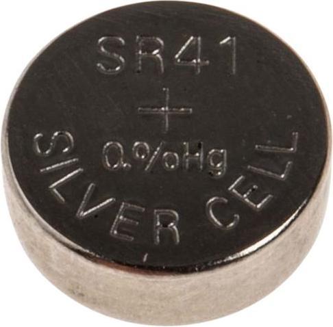 Actual product image Rs Pro SR41, silver oxide button cell Ø 7.9mm 1.55V / 42mAh (5 pcs., LR41, 42 mAh)